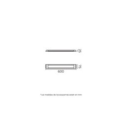 Lámpara LED lineal Luz blanca 18W Opalino Blanco Illux