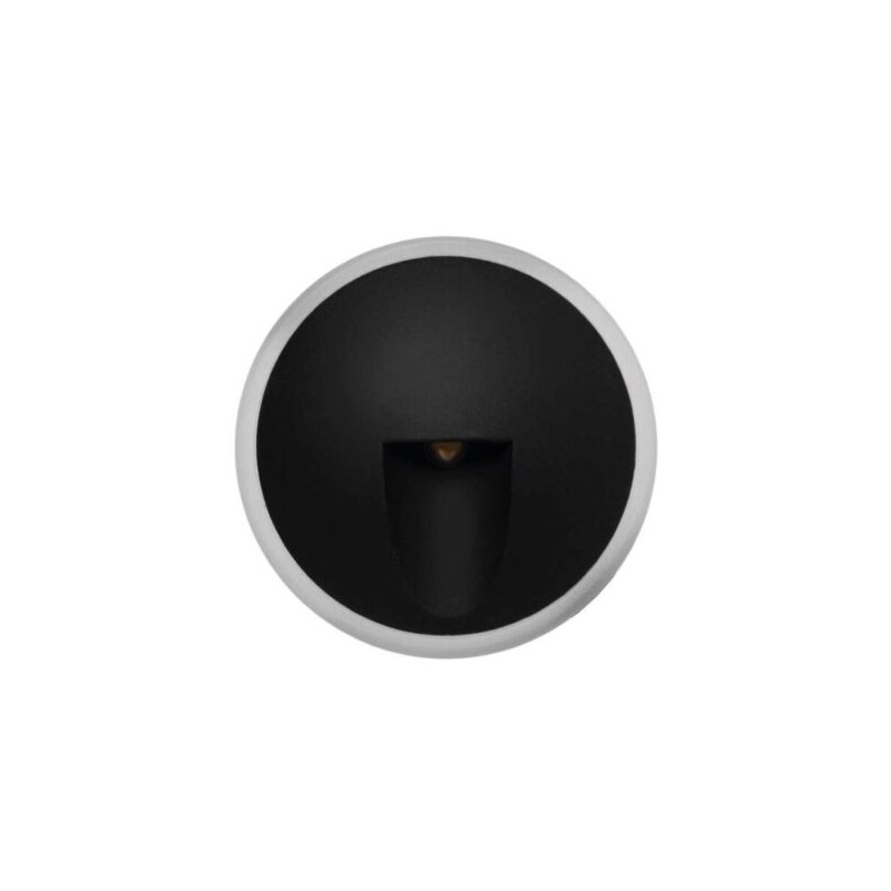 Lampara de pared LED Luz cálida 1W Negro Illux