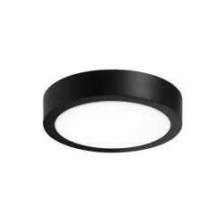 Plafón SMD LED Luz blanca 8W Negro Illux