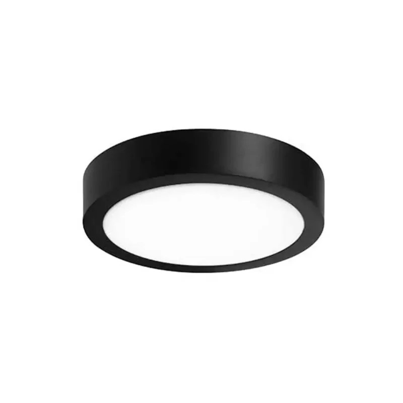 Plafón SMD LED Luz blanca 8W Negro Illux