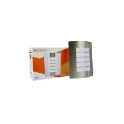 Lámpara de pared exterior E27 Satinado 15W Turin Tecnolite
