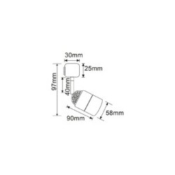 Lámpara para riel tipo spot dirigible GU10 50W  Blanco Tecnolite