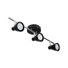 Lampara Triple de  techo LED GU10 Luz calida Negro Illux