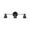 Lampara Triple de  techo LED GU10 Luz calida Negro Illux