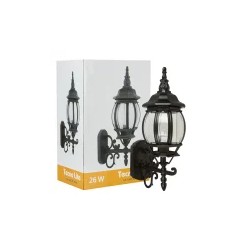 Farol de pared E27 Negro 26W Tecnolite