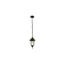 Lámpara de Techo Colgante tipo Farol para Exterior base E27 26W Negro Tecnolite