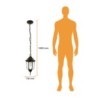 Lámpara de Techo Colgante tipo Farol para Exterior base E27 26W Negro Tecnolite