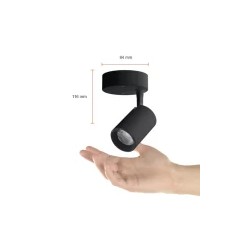 Lámpara de techo dirigible LED Luz cálida 7W Negro Tecnolite