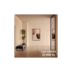 Plafon LED Luz calida 6W Negro Illux