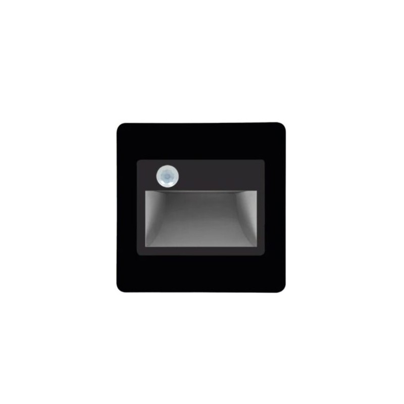 Lampara de Pared LED Luz cálida 1.5W Negro Illux