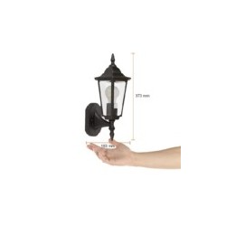 Farol de pared E27 Negro 26W Tecnolite