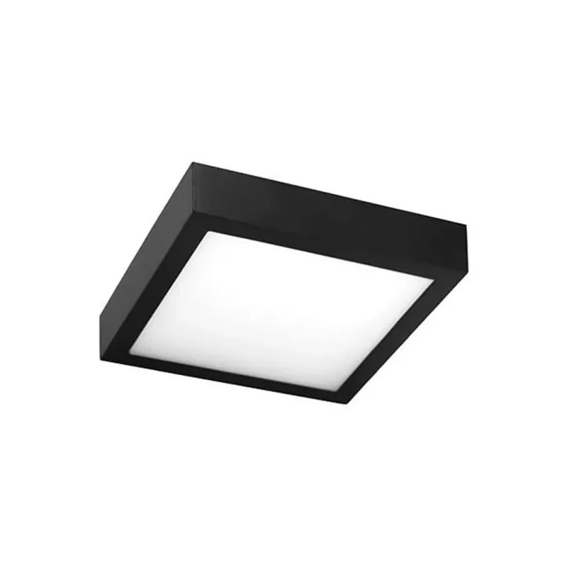 Plafón SMD LED Luz fría 8W Negro Illux