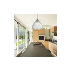 Lámpara colgante E27 15W PC rayado Tecnolite