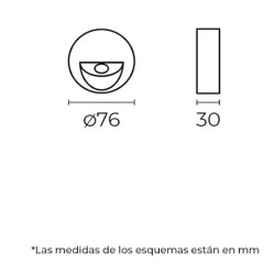 Lámpara de pared exterior para sobreponer Illux