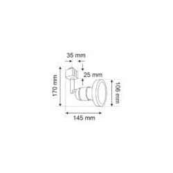 Lampara de Techo Dirigible LED E27 7W Tecnolite