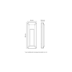 Lámpara LED de Sobreponer en Muro Luz Cálida color Negro 1.2W Illux