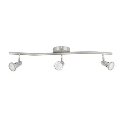 Lámpara de techo triple dirigible (GU10 x3) 18W Satinado Tecnolite