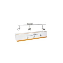 Lámpara de techo triple dirigible (GU10 x3) 18W Satinado Tecnolite