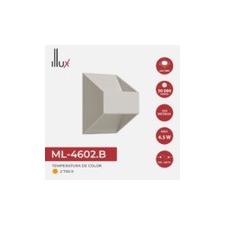 Lámpara de pared SMD LED Luz cálida de cortesía 4.5W blanco Illux