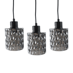 Pack de 3 Lámparas colgantes E27 8.5W Negro Tecnolite
