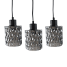 Pack de 3 Lámparas colgantes E27 8.5W Negro Tecnolite