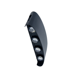 Lámpara LED de Sobreponer en Muro Luz Cálida color Negro 8W Illux