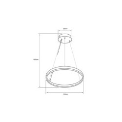 Lámpara colgante LED atenuable 32W 3000K 2916lm Aluminio Satinado Kaitos Tecnolite