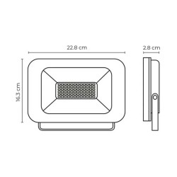 Reflector LED Luz fría 50W Negro Illux
