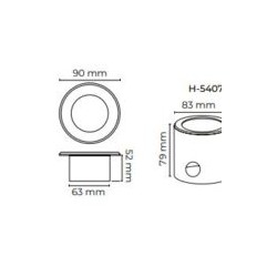 Lámpara de piso LED Luz blanca 5W Gris Illux