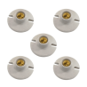 Pack 5 Portalámparas de cerámica Blanca E27 250V 660W Royer