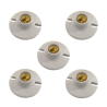 Pack 5 Portalámparas de cerámica Blanca E27 250V 660W Royer