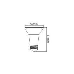 Foco LED PAR20 E27 Luz cálida 7W Corvus III Tecnolite