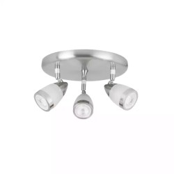 Lámpara de techo triple dirigible (GU10 x3) 18W Satinado Bejar I Tecnolite
