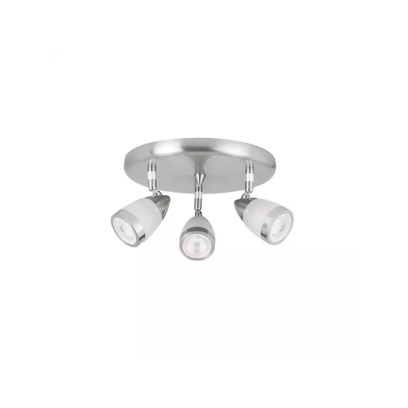 Lámpara de techo triple dirigible (GU10 x3) 18W Satinado Bejar I Tecnolite