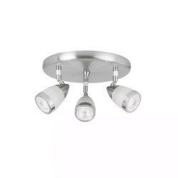 Lámpara de techo triple dirigible (GU10 x3) 18W Satinado Bejar I Tecnolite