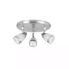 Lámpara de techo triple dirigible (GU10 x3) 18W Satinado Bejar I Tecnolite