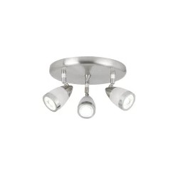 Lámpara de techo triple dirigible (GU10 x3) 18W Satinado Bejar I Tecnolite