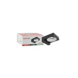 Lámpara de pared exterior LED Luz cálida 8W Negro Tecnolite
