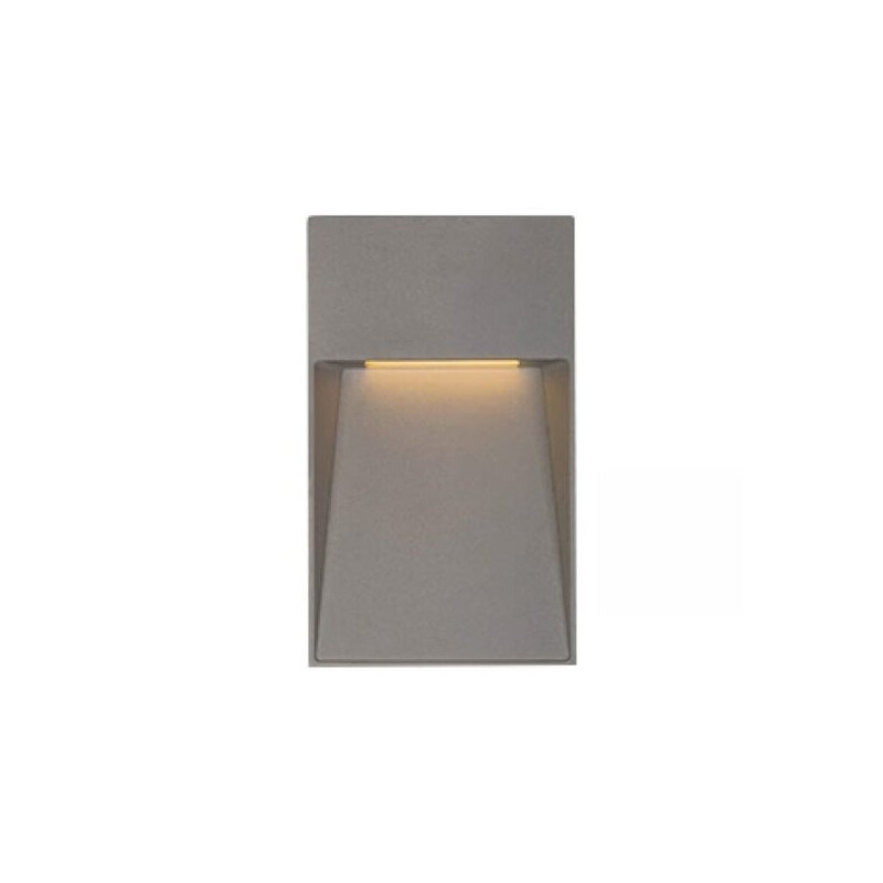 Lampara de pared LED Luz calida 5W Gris Tecnolite
