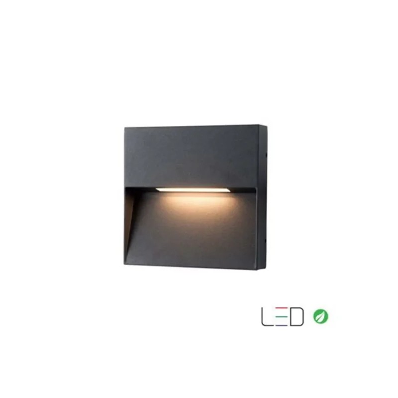 Lámpara pared para sobreponer LED 6W 3000K 130Im Gris Illux