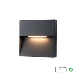 Lámpara pared para sobreponer LED 6W 3000K 130Im Gris Illux