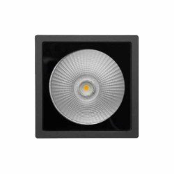 Lampara de Techo spot LED Luz calida 8W Negro Illux