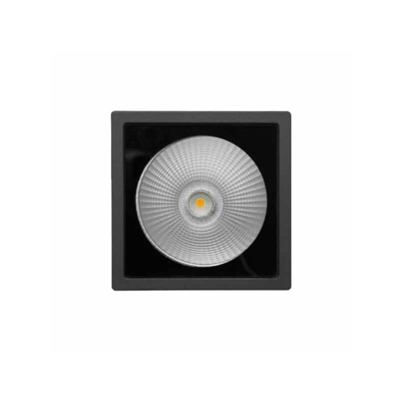 Lampara de Techo spot LED Luz calida 8W Negro Illux
