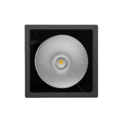 Lampara de Techo spot LED Luz calida 8W Negro Illux