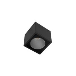 Lampara de Techo spot LED Luz calida 8W Negro Illux