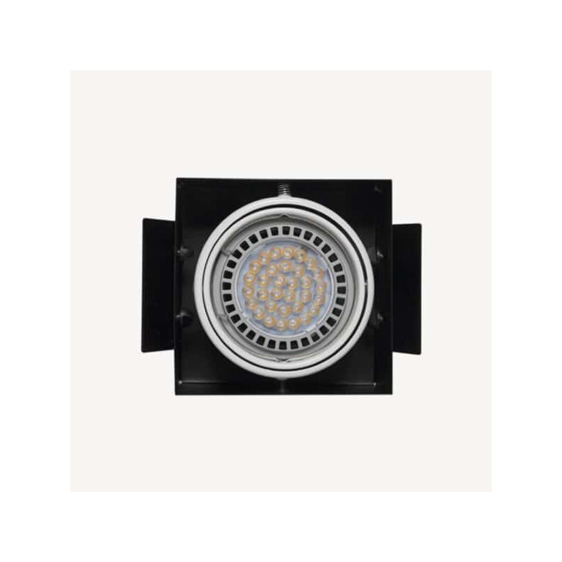 Lampara empotrar LED Luz calida Negro Illux