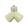 Adaptador de portalámparas simple a doble | Marfil | 660 Vatios | 125V CA | Leviton