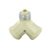 Adaptador de portalámparas simple a doble | Marfil | 660 Vatios | 125V CA | Leviton