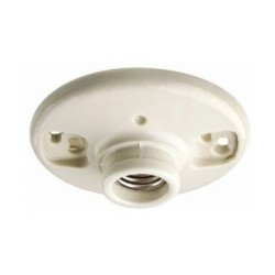 PortaLámparas de porcelana y base mediana | Color blanco | Leviton