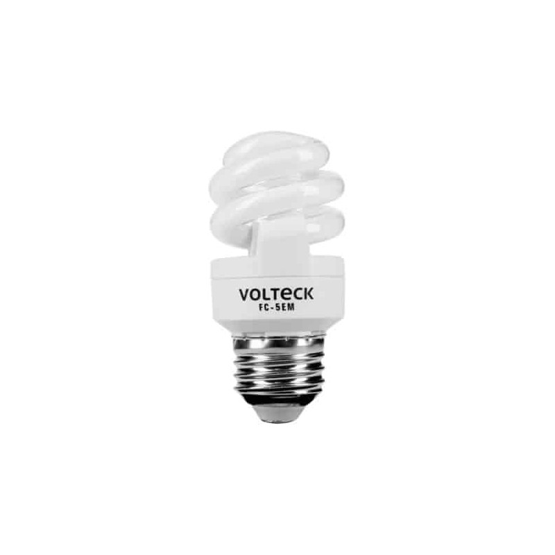 Foco de espiral mini 5W Luz cálida Volteck